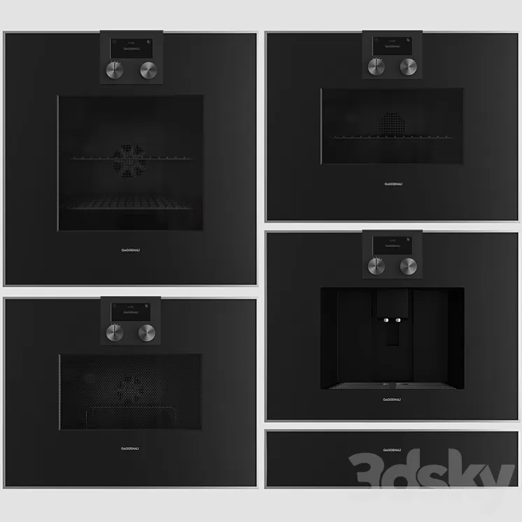 Gaggenau Kitchen Appliance set 3D Model Free Download
