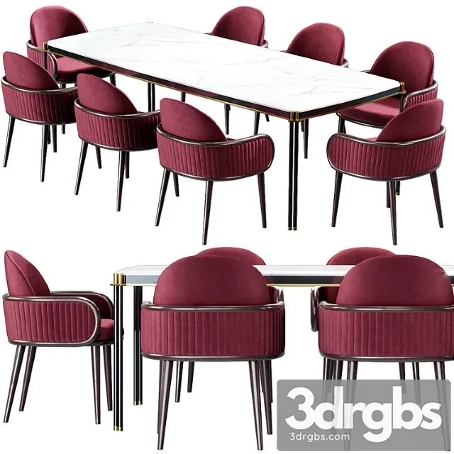 Gala Chair and Table Tudor 3D Model Download