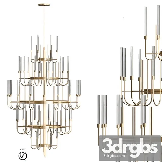 Gala Chandelier Luxxu 3D Model Download