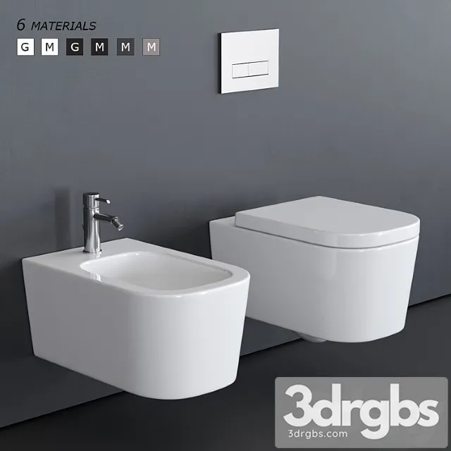 Galassia Meg 11 Wall Hung Wc Art 5411 Art 5412 3D Model Download