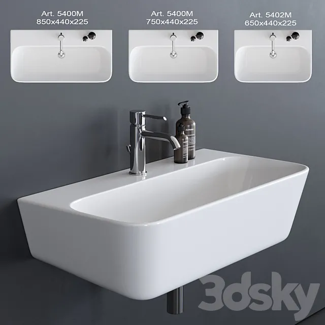 GALASSIA MEG11 Washbasin art. 5400M art. 5401M art. 5402M 3D Model GALASSIA MEG11 Washbasin art. 5400M art. 5401M art. 5402M 3D Model