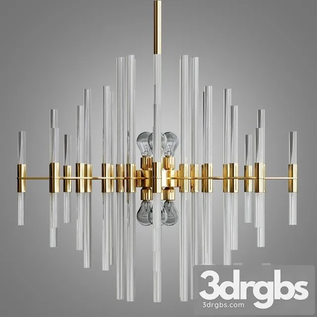 Galaxy Chandelier Aged Brass 3D Model Download