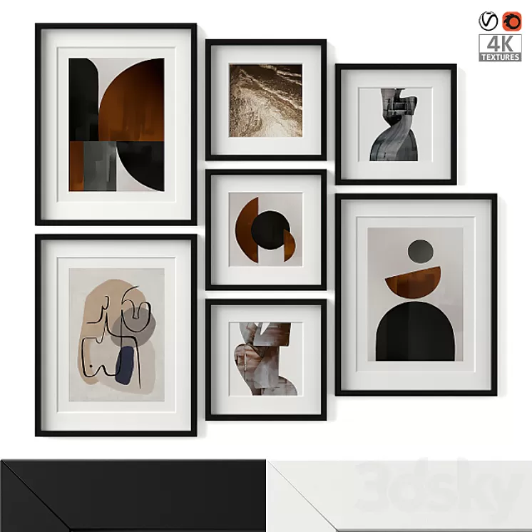 Gallery Frame Set 28 3D Model