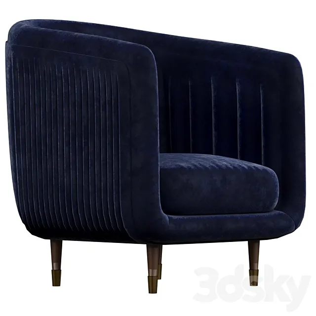 Gallery Serrano Twilight Velvet Armchair 3D Model Gallery Serrano Twilight Velvet Armchair 3D Model