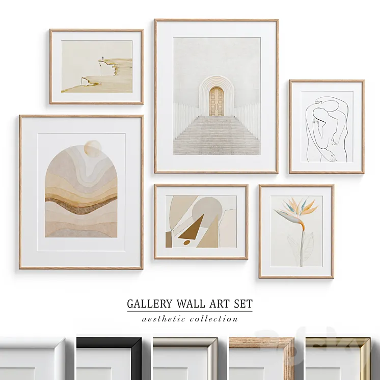 Gallery Wall Art Set-43 3D Model Free Download