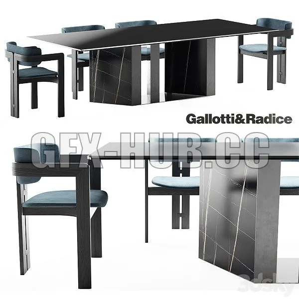 Gallotti & Amp Radice 0414 Chair 3D Model