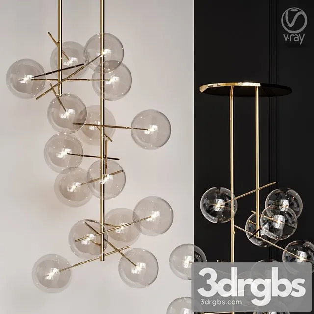 Gallotti & radice bolle pendant light by massimo castagna 3D Model Download
