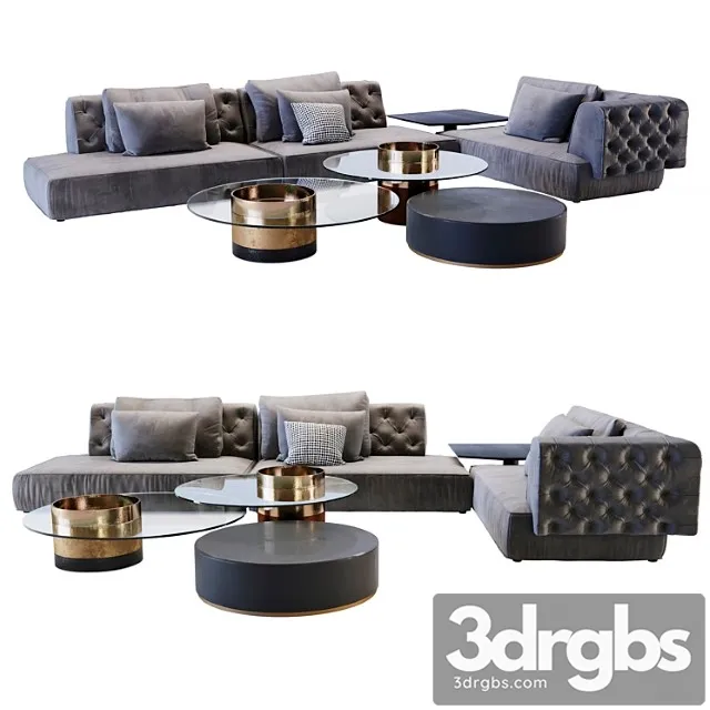 Gallotti & radice fiona sofa 2 3D Model Download Gallotti & radice fiona sofa 2 3D Model Download