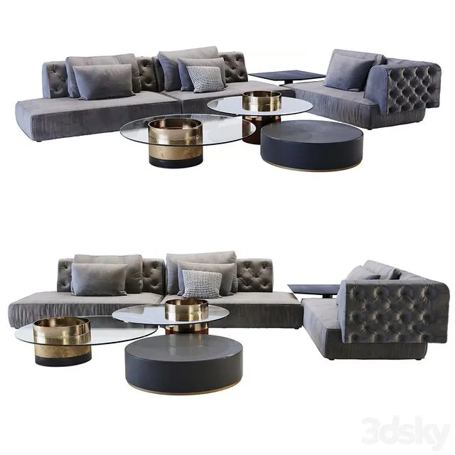 Gallotti & Radice Fiona Sofa 3D Model