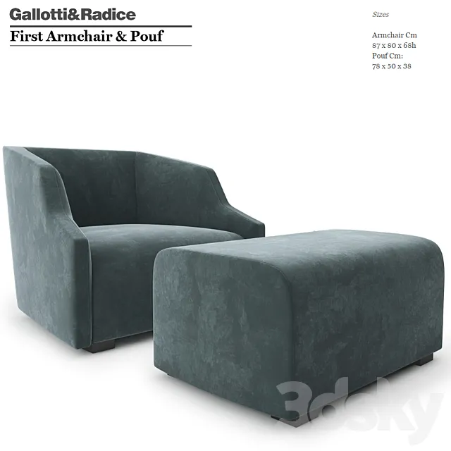 Gallotti & Radice First Armchair 3D Model