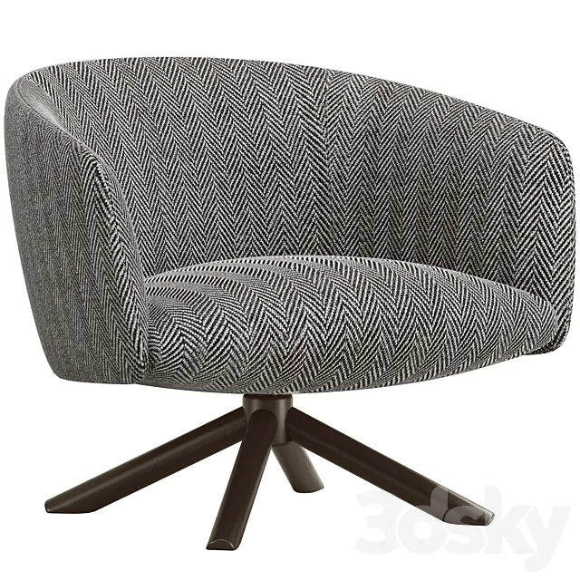 Gallotti & Radice Livre Swivel Armchair 3DModel