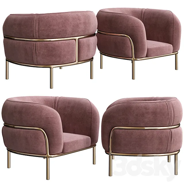 Gallotti & Radice Sophie Armchair 3DModel Gallotti & Radice Sophie Armchair 3DModel