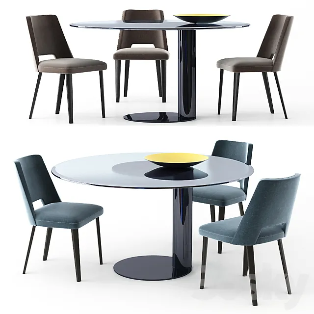 Gallotti&Radice table and chair Oto Thea 3DModel Gallotti&Radice table and chair Oto Thea 3DModel