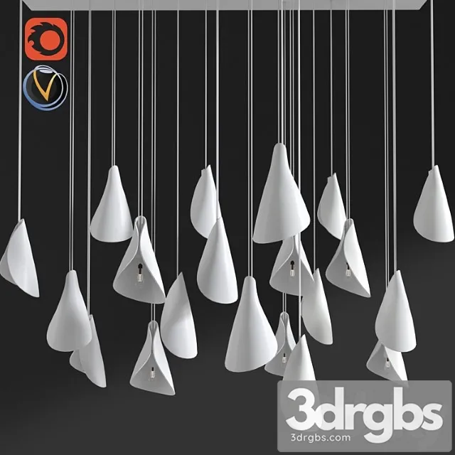 Gamadecor pappardelle direct light pendant lamp 3D Model Download