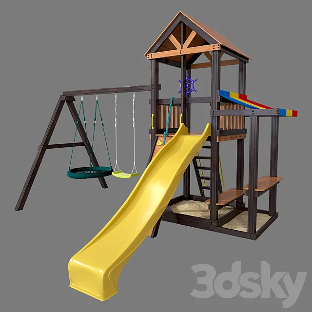 Game complex Perfetto sport “Verona” (swing oval) 3D Model Game complex Perfetto sport “Verona” (swing oval) 3D Model