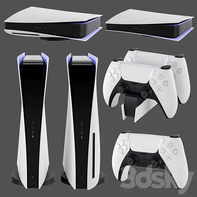 Game console PS5 Sony PlayStation 5 3D Model