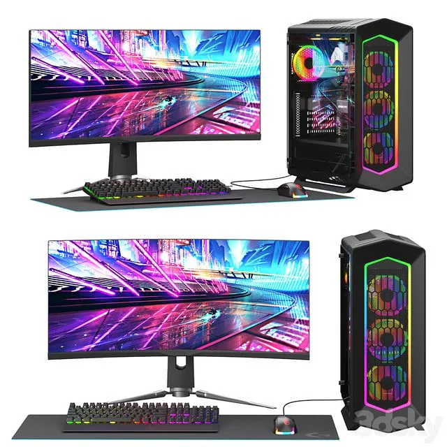 Gamer Set 2 3D Model