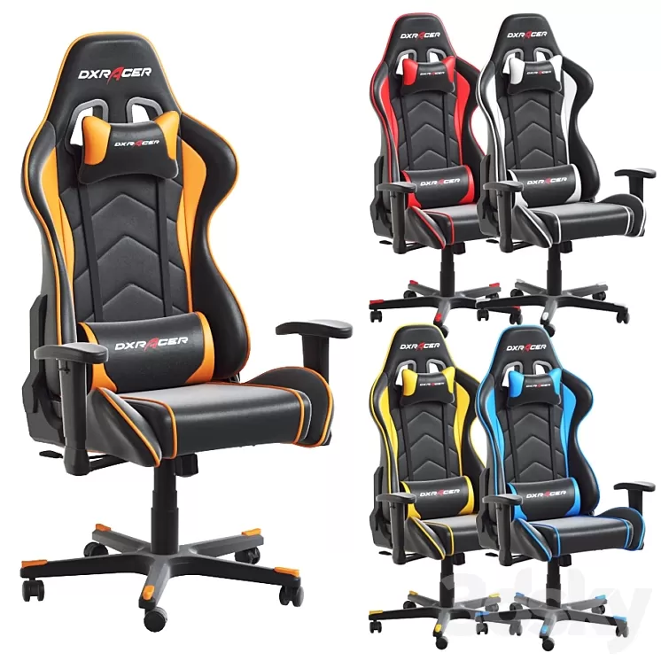 Gaming chair DXRacer Formula series Model FE08 3D Model Gaming chair DXRacer Formula series Model FE08 3D Model