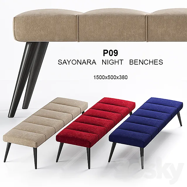 Gamma P09 Sayonara night bench 3DModel Gamma P09 Sayonara night bench 3DModel