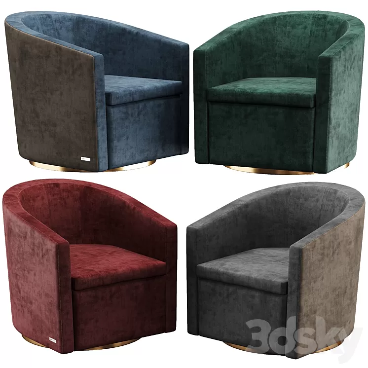 Gamma pretty swivel armchair 3D Model Gamma pretty swivel armchair 3D Model