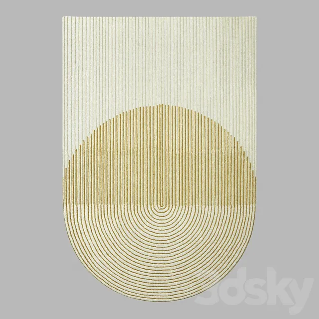 Gan Ply Yellow Rug 3D Model Gan Ply Yellow Rug 3D Model