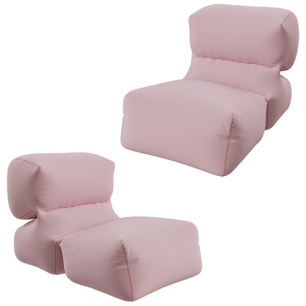 Gan Rugs  – Soft seater Grapy Pink Cotton 3D Model