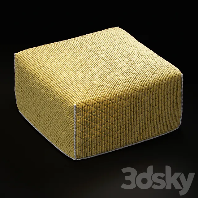 GAN SILAI orange pouf 3DModel GAN SILAI orange pouf 3DModel