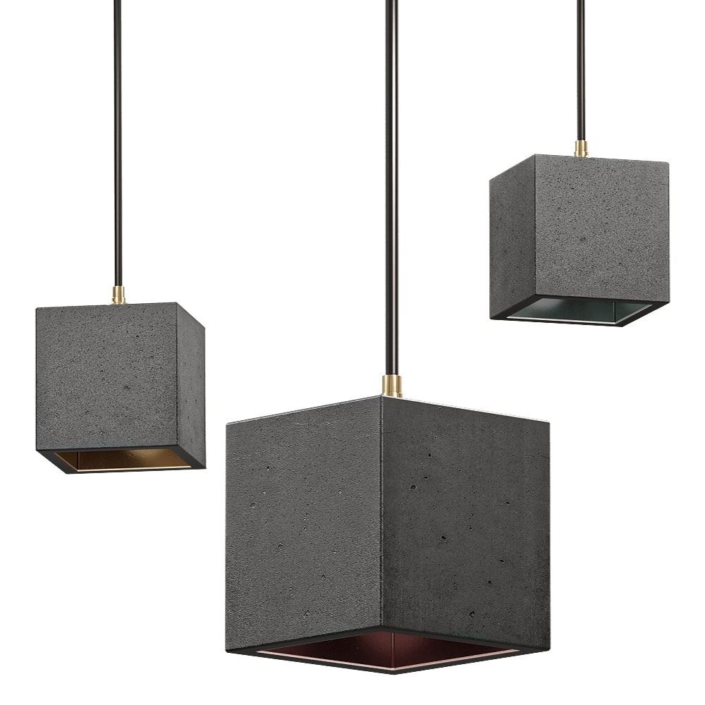 GANTlights - [B1]Dark pendant light cubic 3D Model