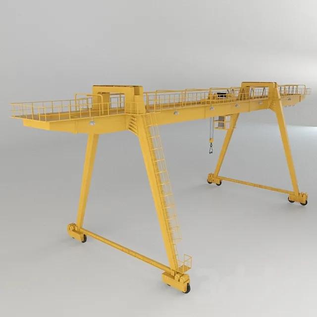 Gantry crane 3D Model Gantry crane 3D Model