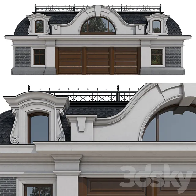 Garage facade 3D Model