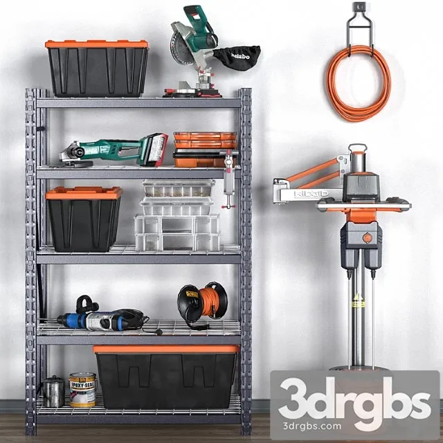 Garage Tools Set 12 3D Model Download