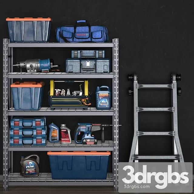 Garage Tools Set 14 3D Model Download