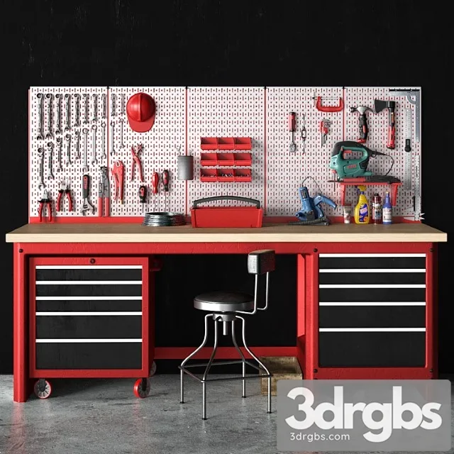 Garage tools set 7 3D Model Download