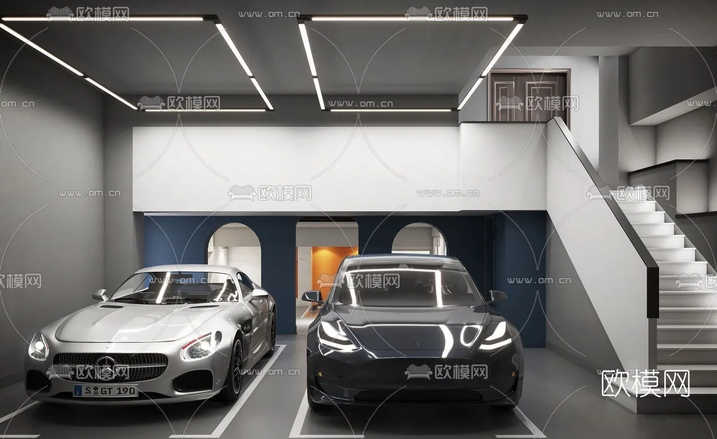 GARAGE – VRAY / CORONA – 3D MODEL – 740