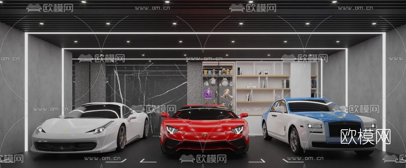 GARAGE – VRAY / CORONA – 3D MODEL – 741