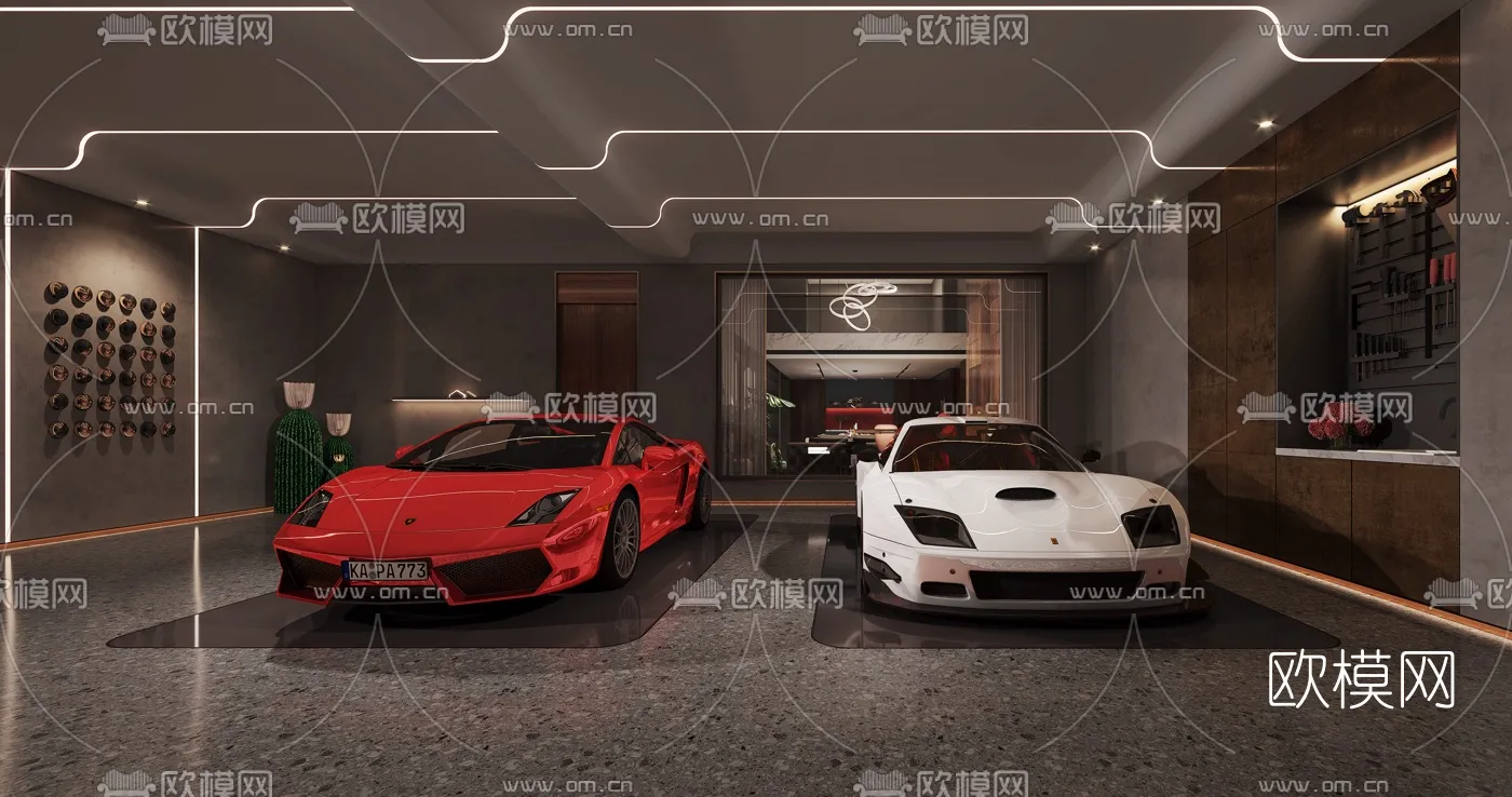 GARAGE – VRAY / CORONA – 3D MODEL – 744