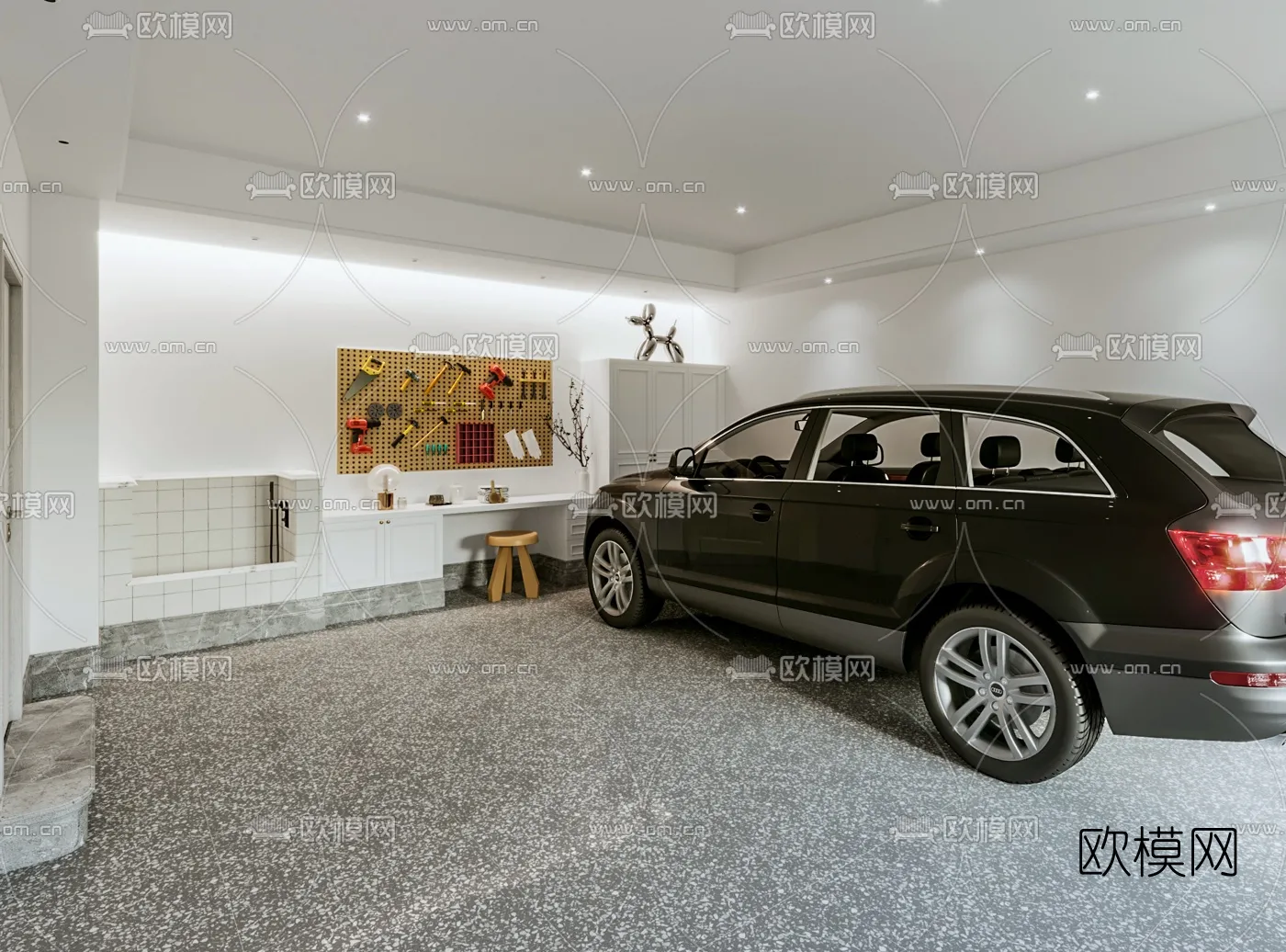 GARAGE – VRAY / CORONA – 3D MODEL – 747