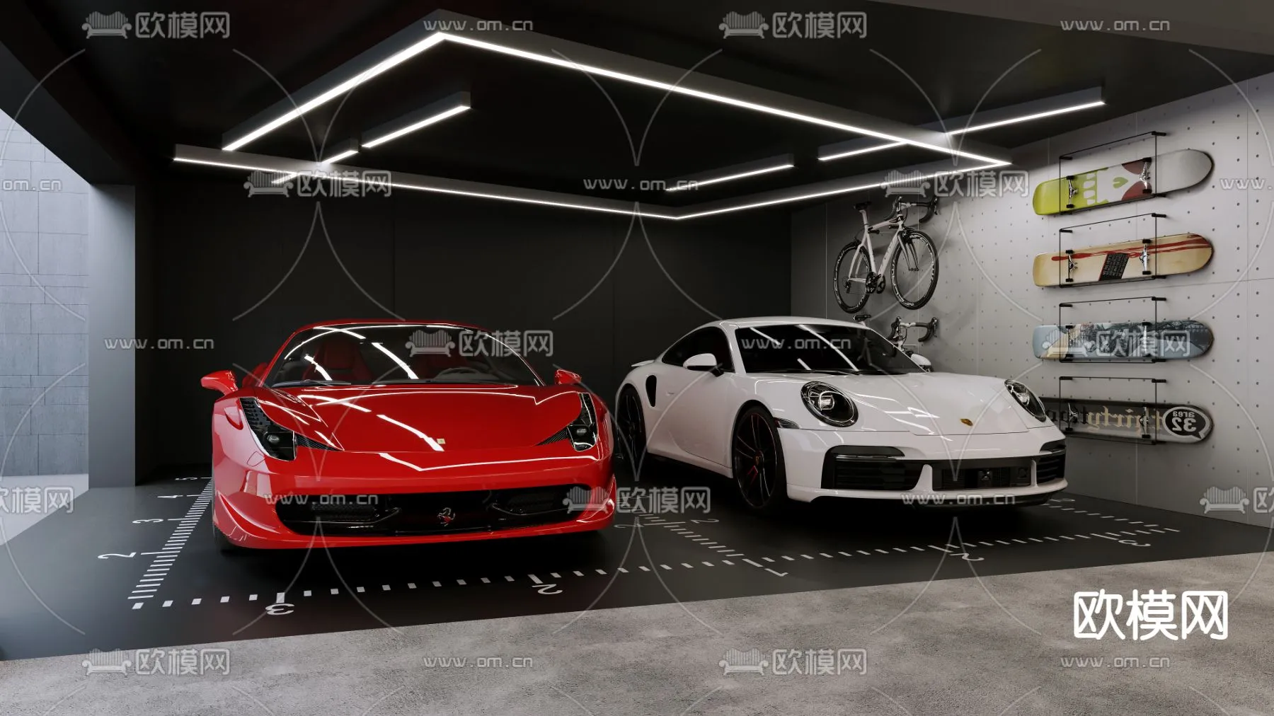 GARAGE – VRAY / CORONA – 3D MODEL – 751