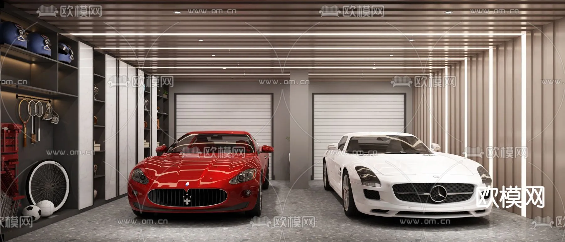 GARAGE – VRAY / CORONA – 3D MODEL – 752