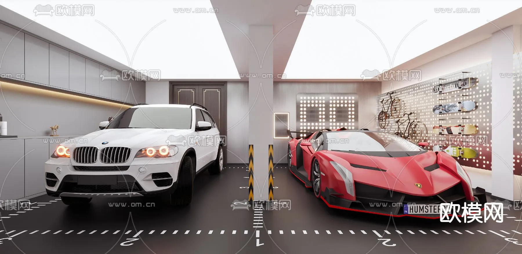 GARAGE – VRAY / CORONA – 3D MODEL – 754