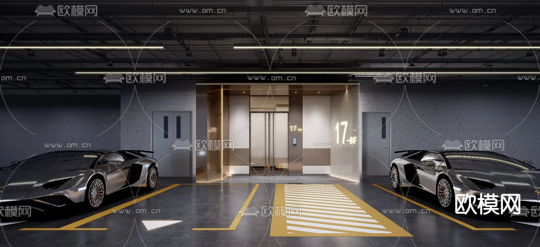 GARAGE – VRAY / CORONA – 3D MODEL – 770