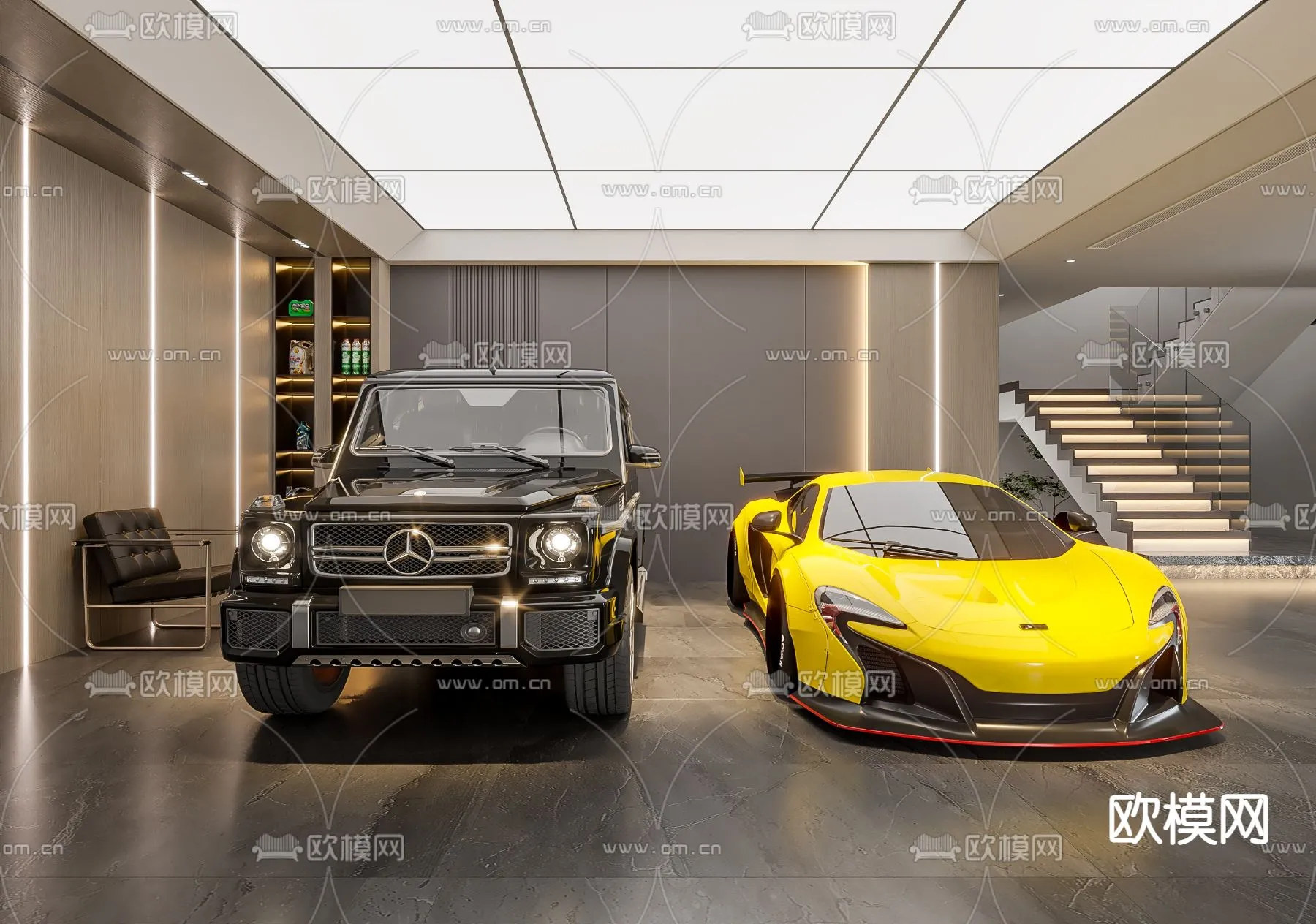 GARAGE – VRAY / CORONA – 3D MODEL – 772