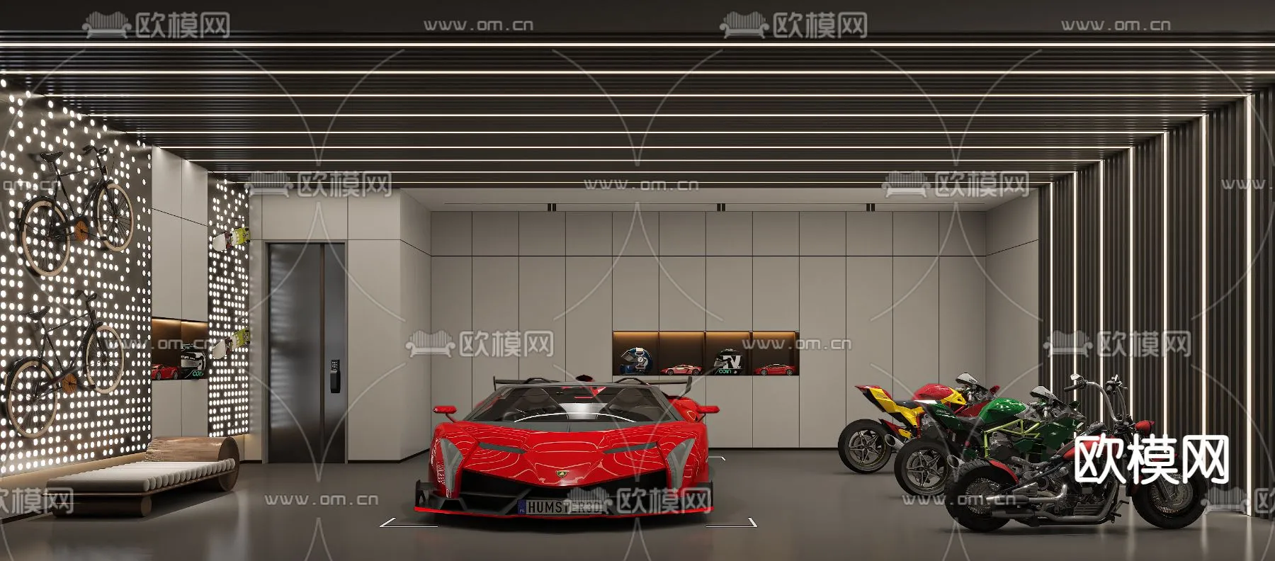 GARAGE – VRAY / CORONA – 3D MODEL – 773