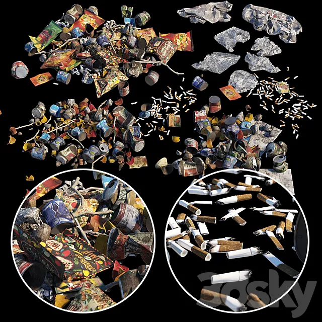 Garbage 3D Model Garbage 3D Model
