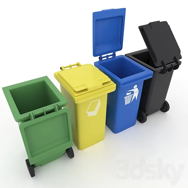 Garbage bins. Bins. 3D Model Garbage bins. Bins. 3D Model