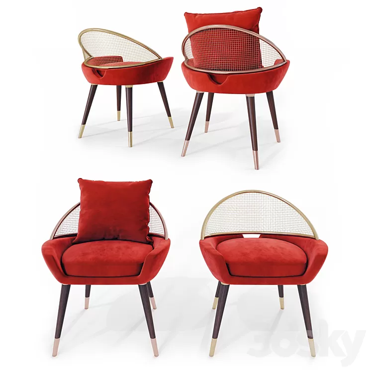 GARBO DINING CHAIR 3D Model GARBO DINING CHAIR 3D Model