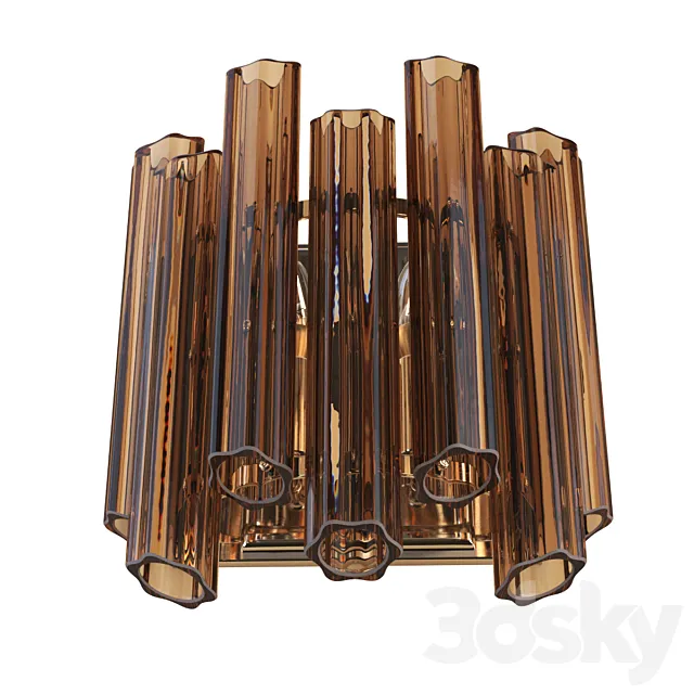Garda Decor Amber glass wall lamp 3D Model Garda Decor Amber glass wall lamp 3D Model
