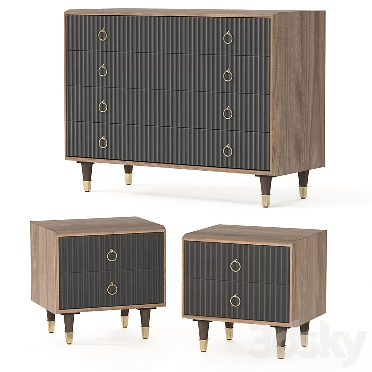 Garda Decor Chest of drawers and bedside tables 3D Model Garda Decor Chest of drawers and bedside tables 3D Model