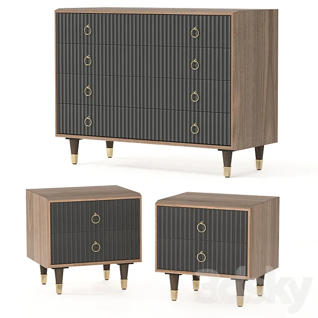 Garda Decor Chest of drawers and bedside tables 3DModel Garda Decor Chest of drawers and bedside tables 3DModel