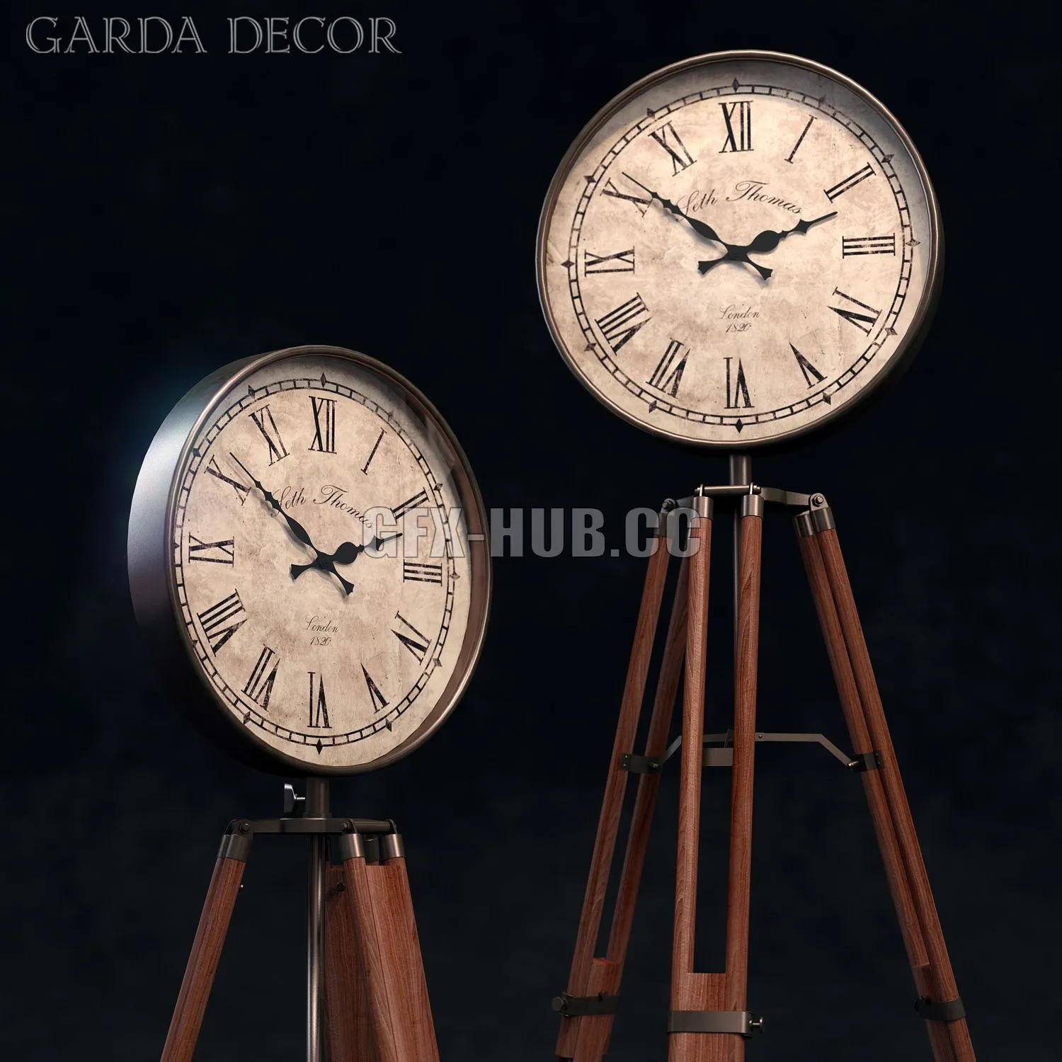 Garda Decor Clock IM5202-150 3D Model Garda Decor Clock IM5202-150 3D Model